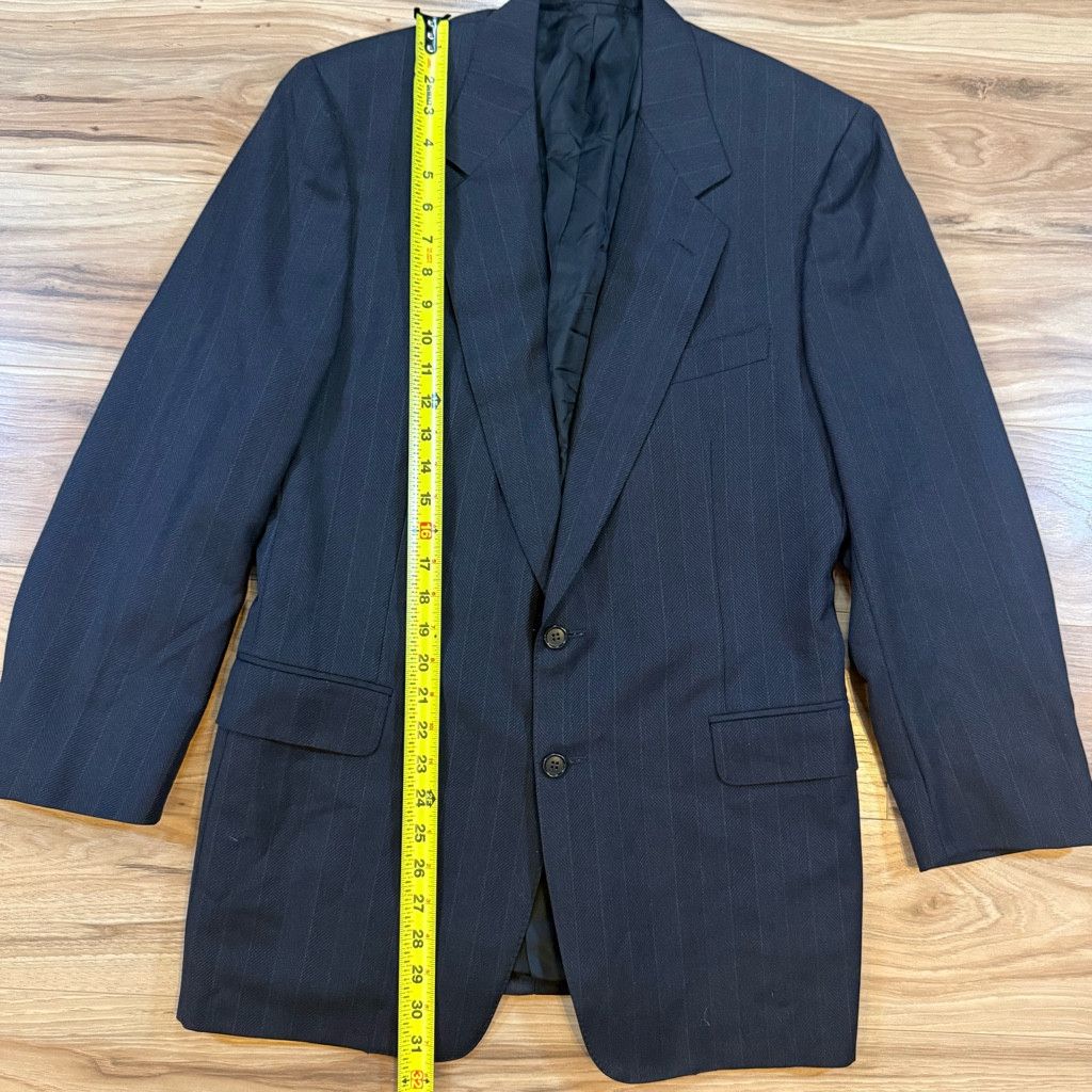 J Brand Canali Men’s Wool Blazer Navy Pinstripe 40R Size 40R - 5 Thumbnail
