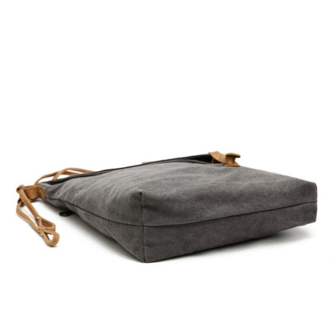 Designer × Leather washed faded cleanfit yuppie canvas outdoor bag Size ONE SIZE - 4 Thumbnail