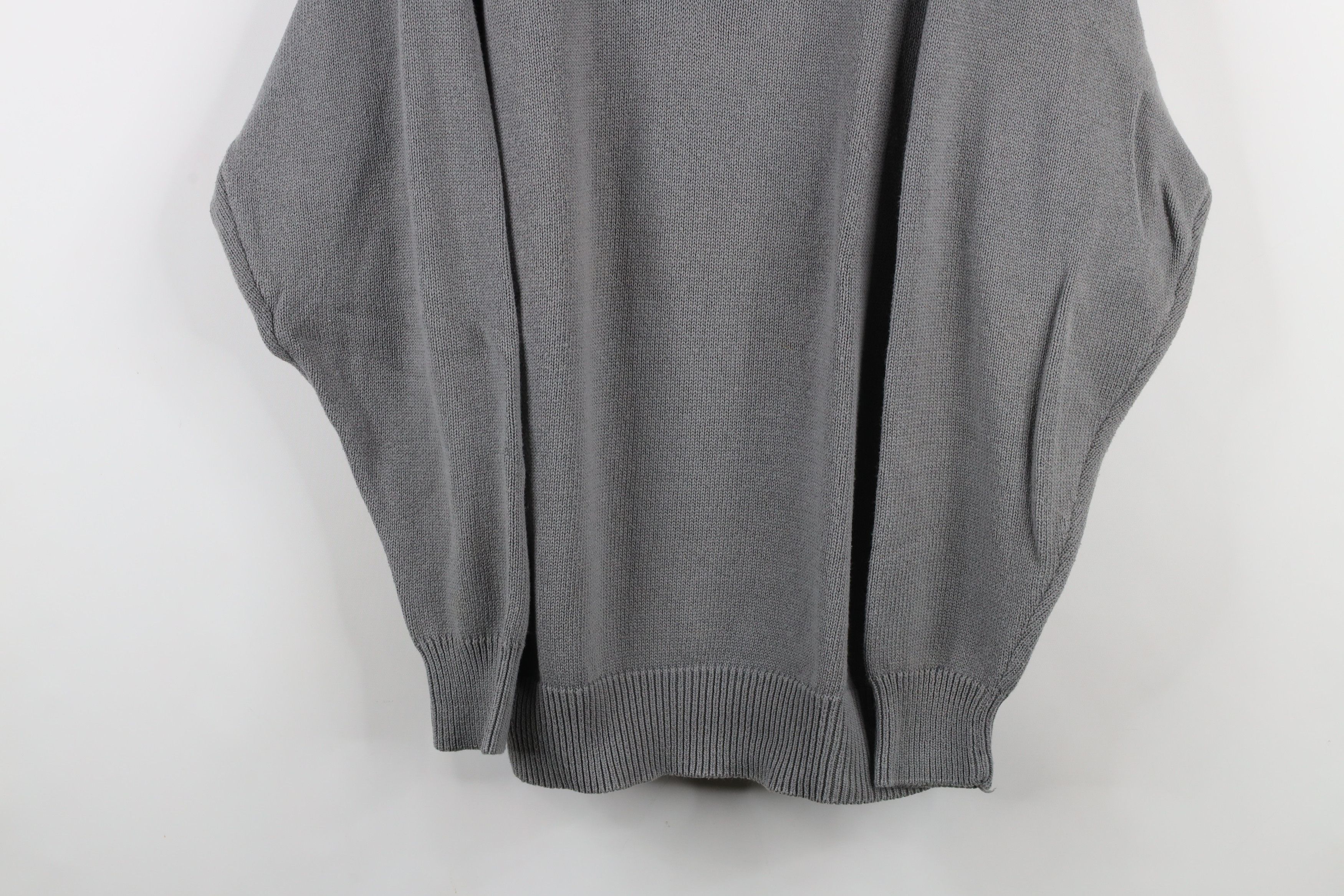 Vintage Vintage 90s Streetwear Blank Ribbed Knit V-Neck Sweater Gray Size US XL / EU 56 / 4 - 3 Thumbnail