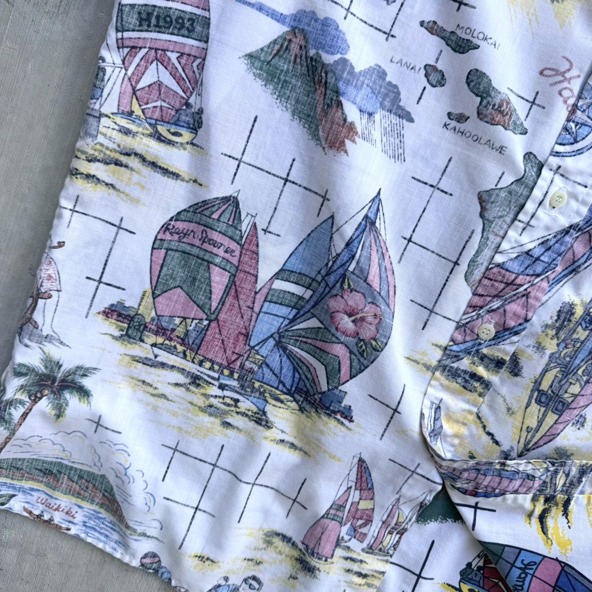 Reyn Spooner Vintage Reyn Spooner Hawaiian Shirt Sailing Australia Size US XL / EU 56 / 4 - 4 Thumbnail