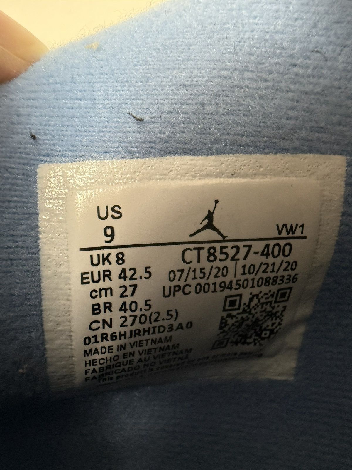 Nike Jordan 4 Retro University Blue Size US 9 / EU 42 - 5 Thumbnail