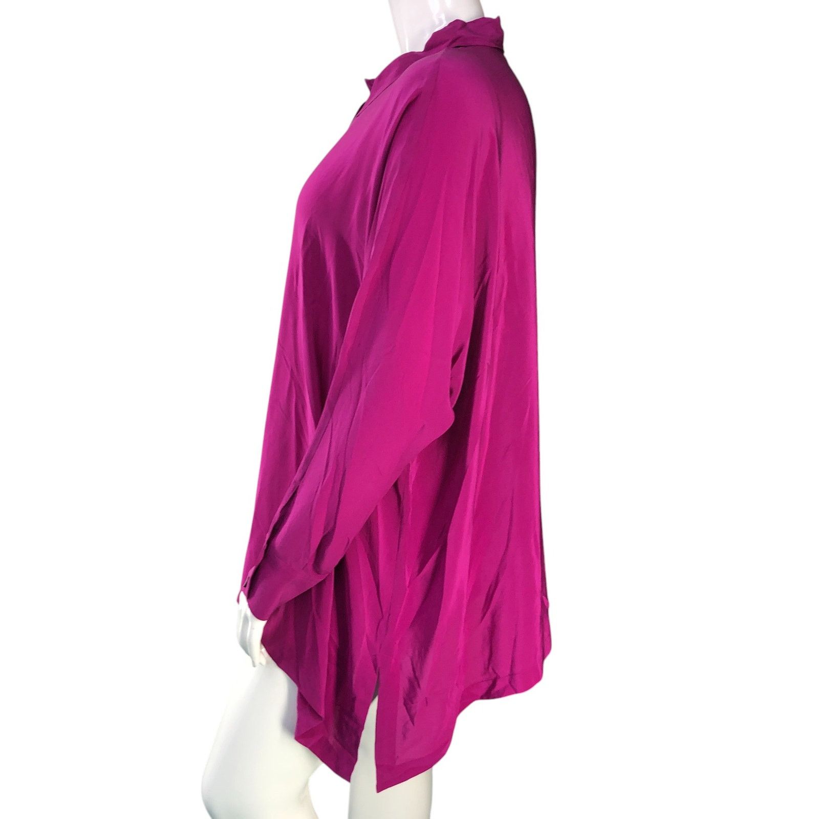 Eileen Fisher Eileen Fisher Size M Tunic Top Hi Low Popover Silk TINY FLAW Size M / US 6-8 / IT 42-44 - 5 Thumbnail