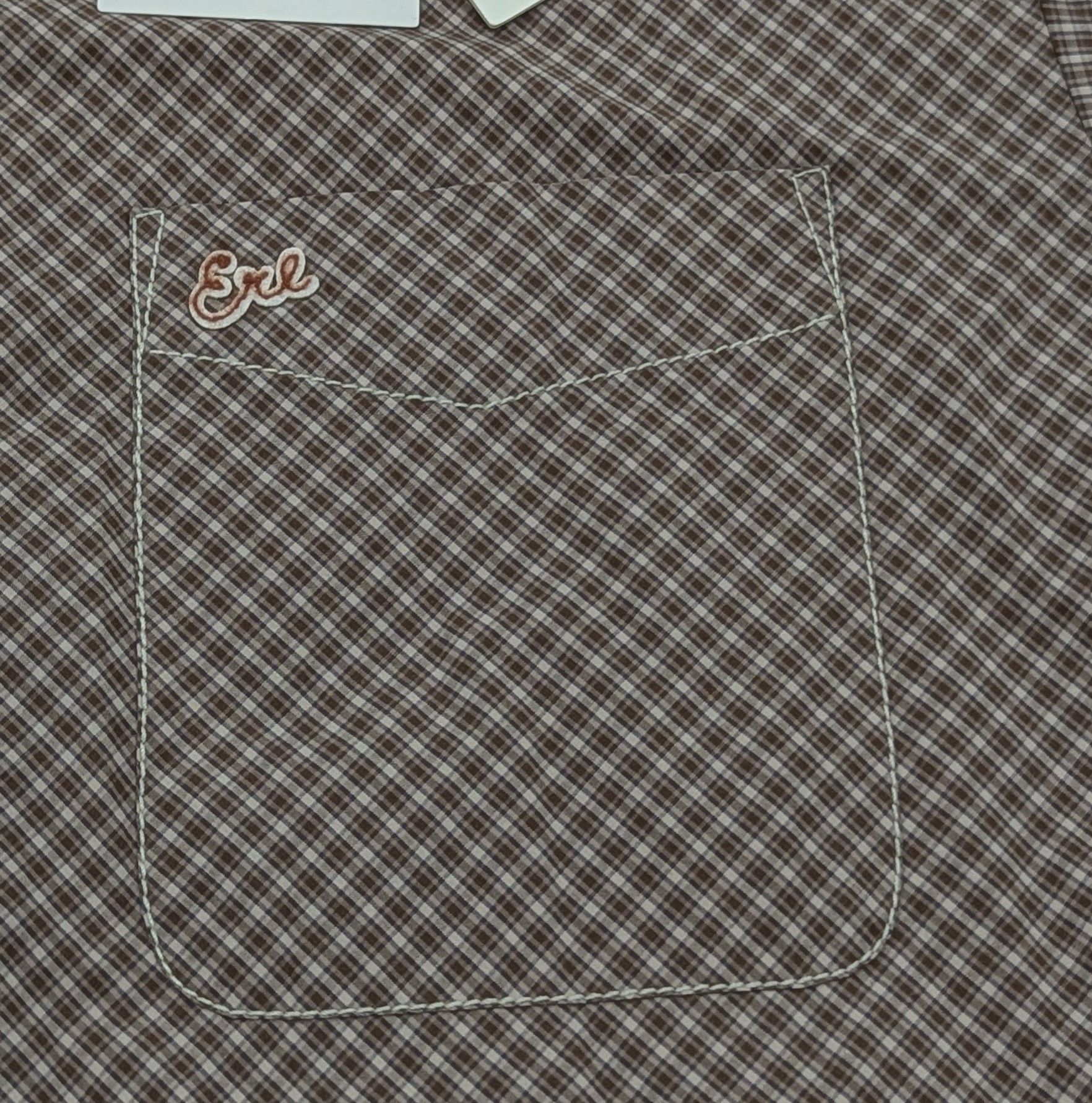 ERL ERL Micro Plaid Longline Button Up Sport Shirt Brown Medium Size US M / EU 48-50 / 2 - 3 Thumbnail