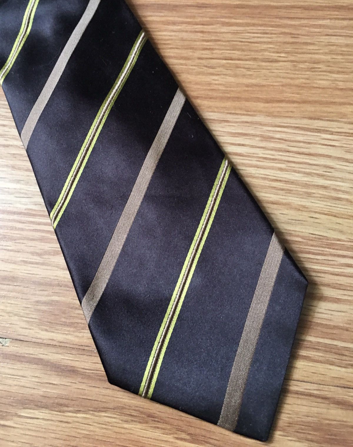 Kiton Kiton Napoli Brown Striped Silk Mens Neck Tie Size ONE SIZE - 4 Thumbnail