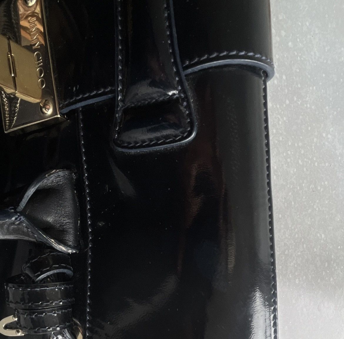 Jimmy Choo Jimmy Choo Large Patent Leather Handbag, Great Condition Size ONE SIZE - 10 Thumbnail