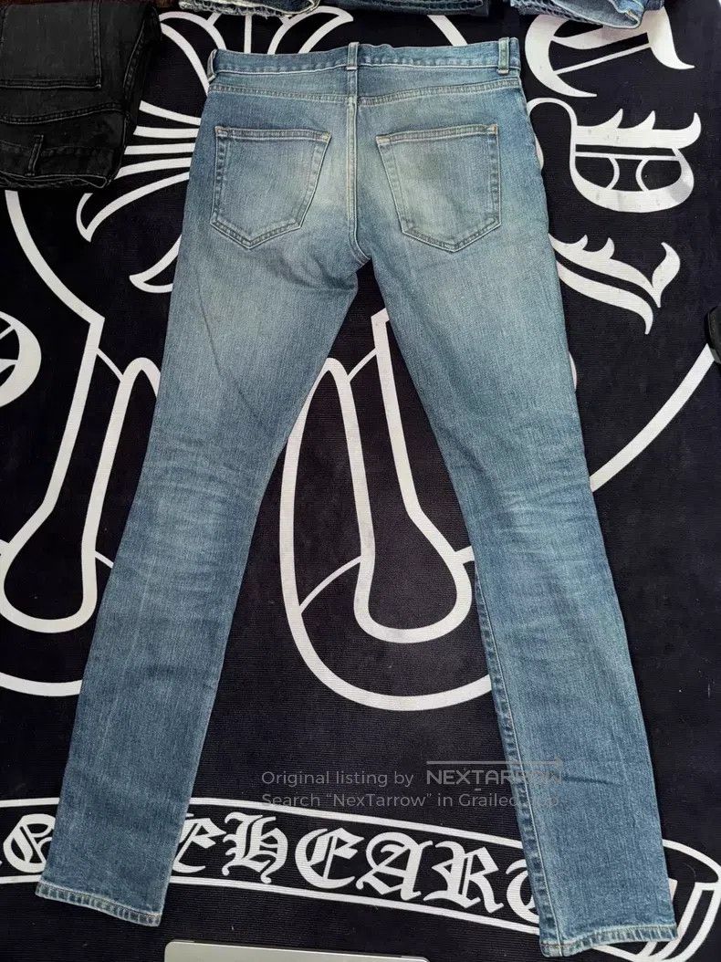 Saint Laurent Paris Saint Laurent Paris Cut-Out Hole Straight Leg Denim Jeans Size US 29 - 2 Thumbnail