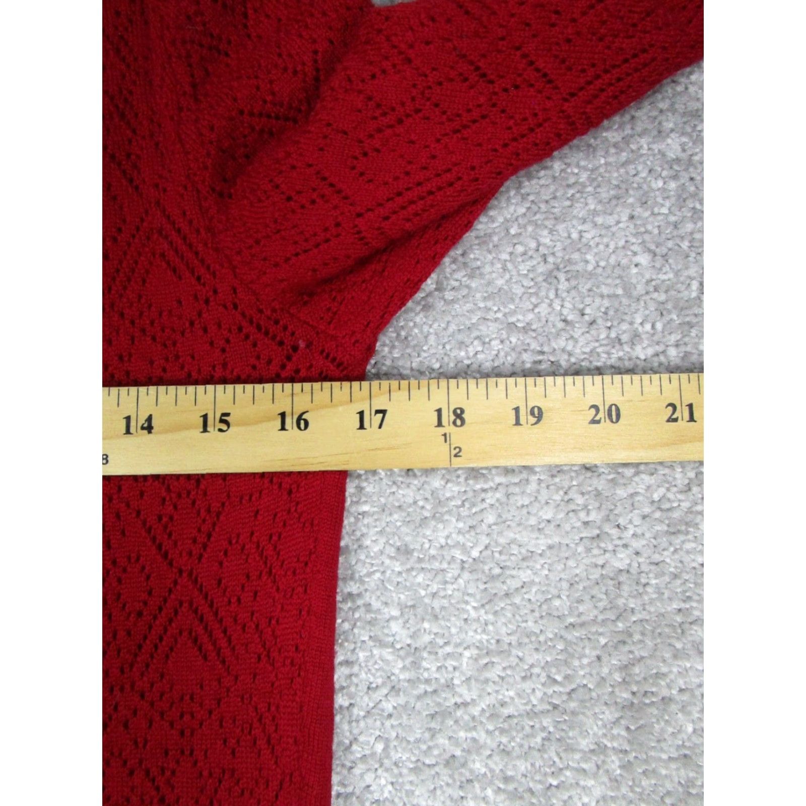 St. John ST.John Sweater Cardigan Womens Small Red Wool Knit Round Neck Long Sleeve Size S Regular Fit Womens Size S / US 4 / IT 40 - 6 Thumbnail