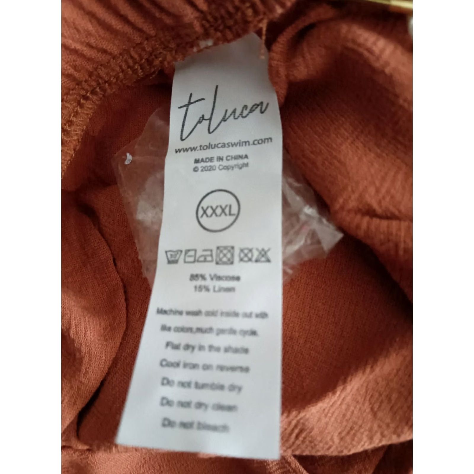 Vintage Toluca Women's Clay Elastic Waist Pull Up Midi Linen Skirt Size XXXL Size 40" / US 18 - 5 Thumbnail