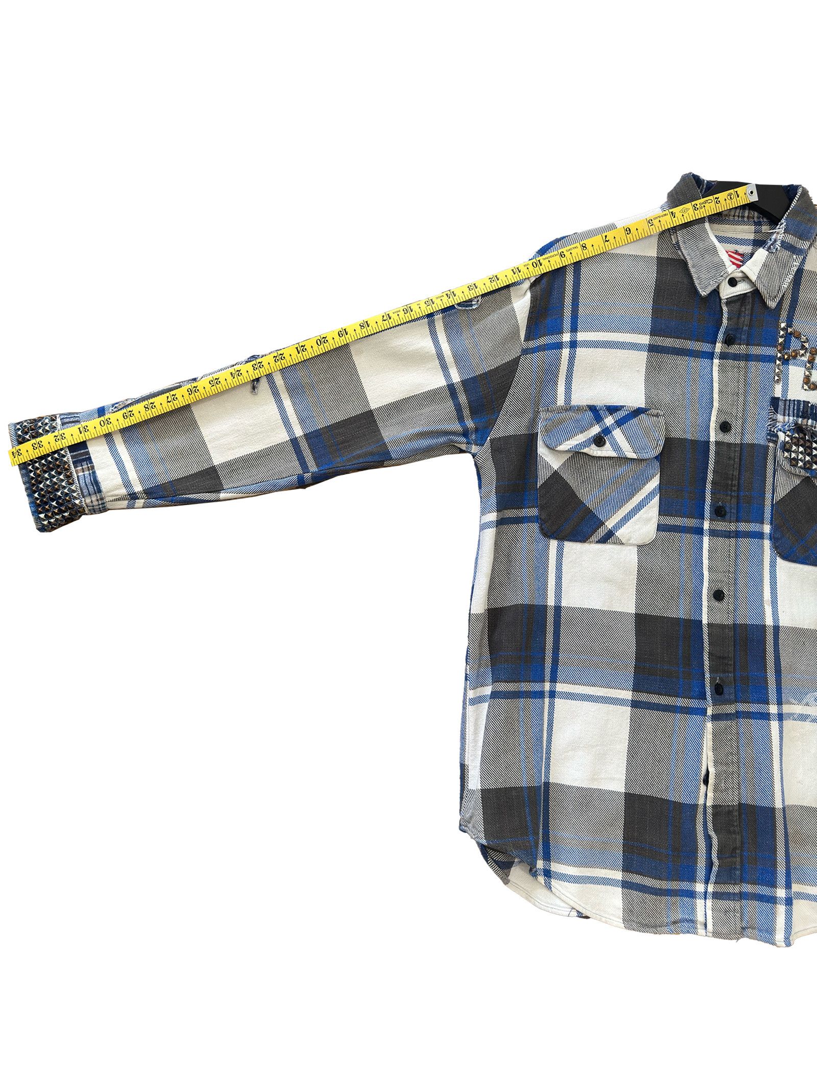 The Great China Wall Vintage GREAT CHINA WALL "PUNK" BLUE PLAID SHIRT Size US M / EU 48-50 / 2 - 7 Thumbnail