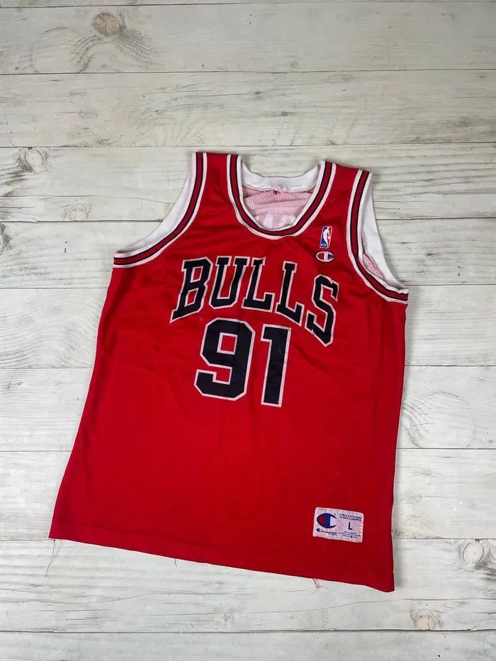 Champion Vintage Champion Chicago Bulls Dennis Rodman #91 NBA Jersey Size US L / EU 52-54 / 3 - 1 Thumbnail