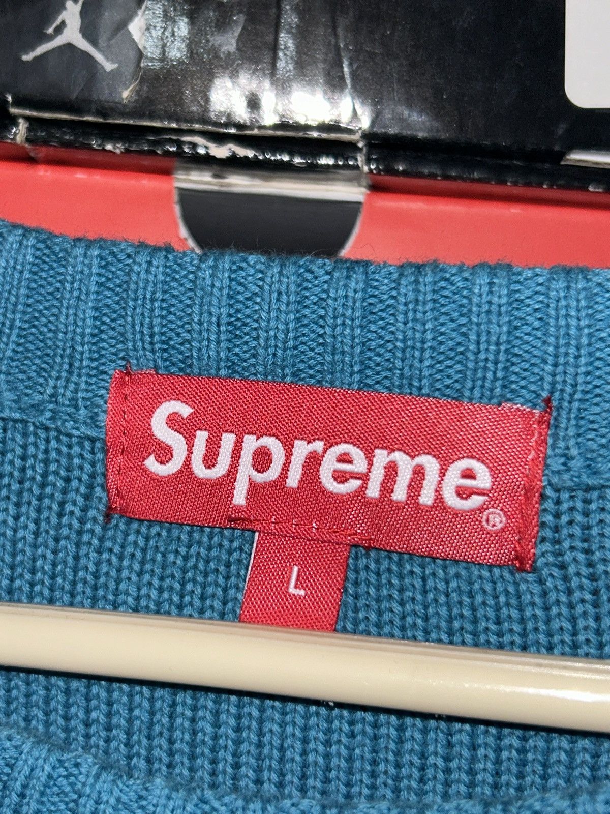 Supreme Supreme Tonal Checkerboard Small Box Sweater SS21 Blue Large Size US L / EU 52-54 / 3 - 4 Thumbnail