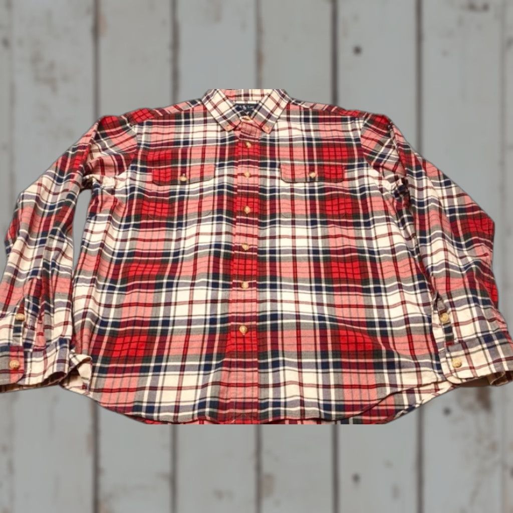 Ralph Lauren Ralph Lauren Flannel Shirt Men's Large Red Plaid Long Sleeve Button-Up Pockets Size US L / EU 52-54 / 3 - 1 Thumbnail