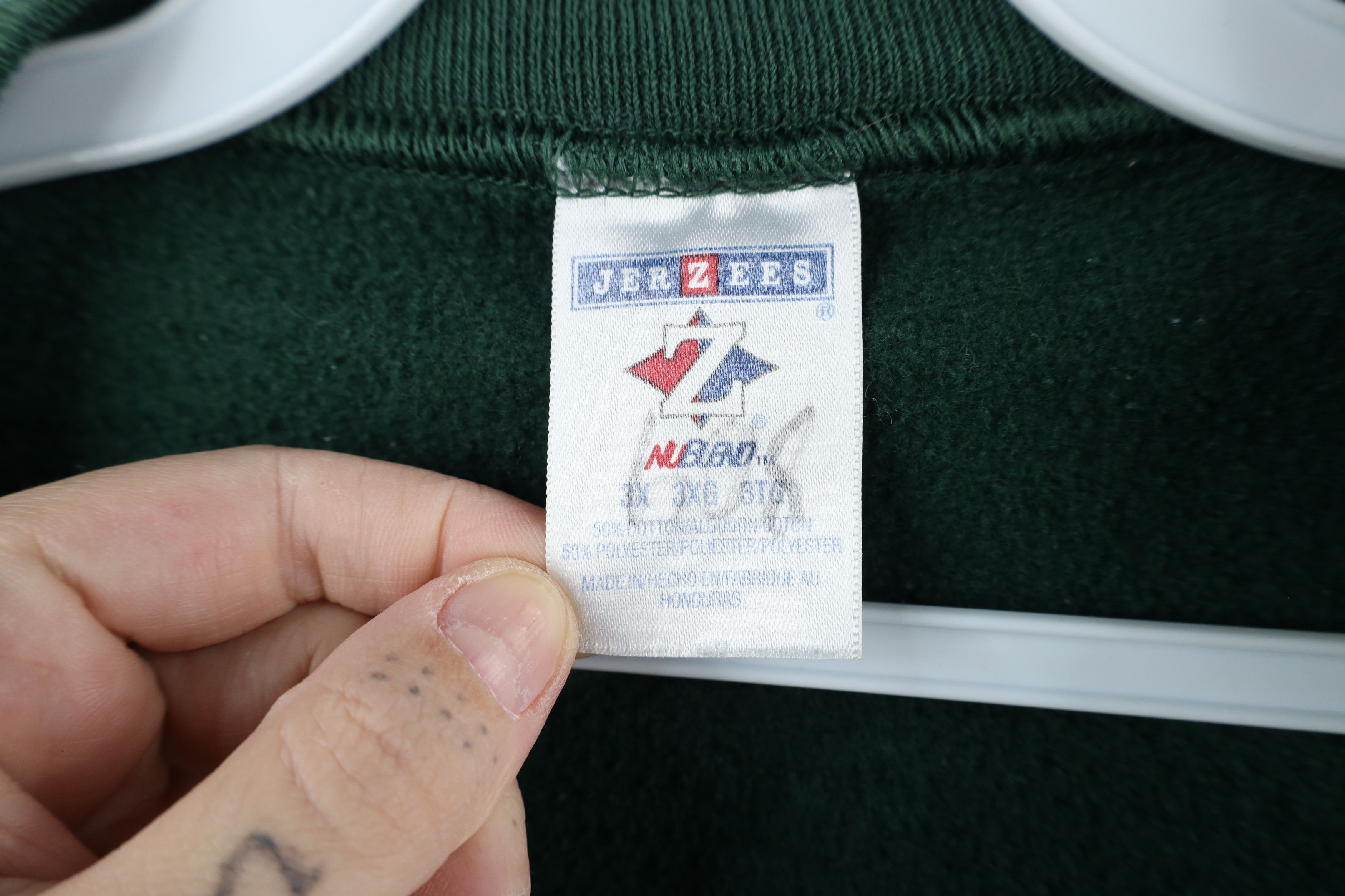 Vintage Vintage 90s Streetwear Fall Leaves Bear Sweatshirt Green Size 3XL / US 20-22 - 10 Thumbnail