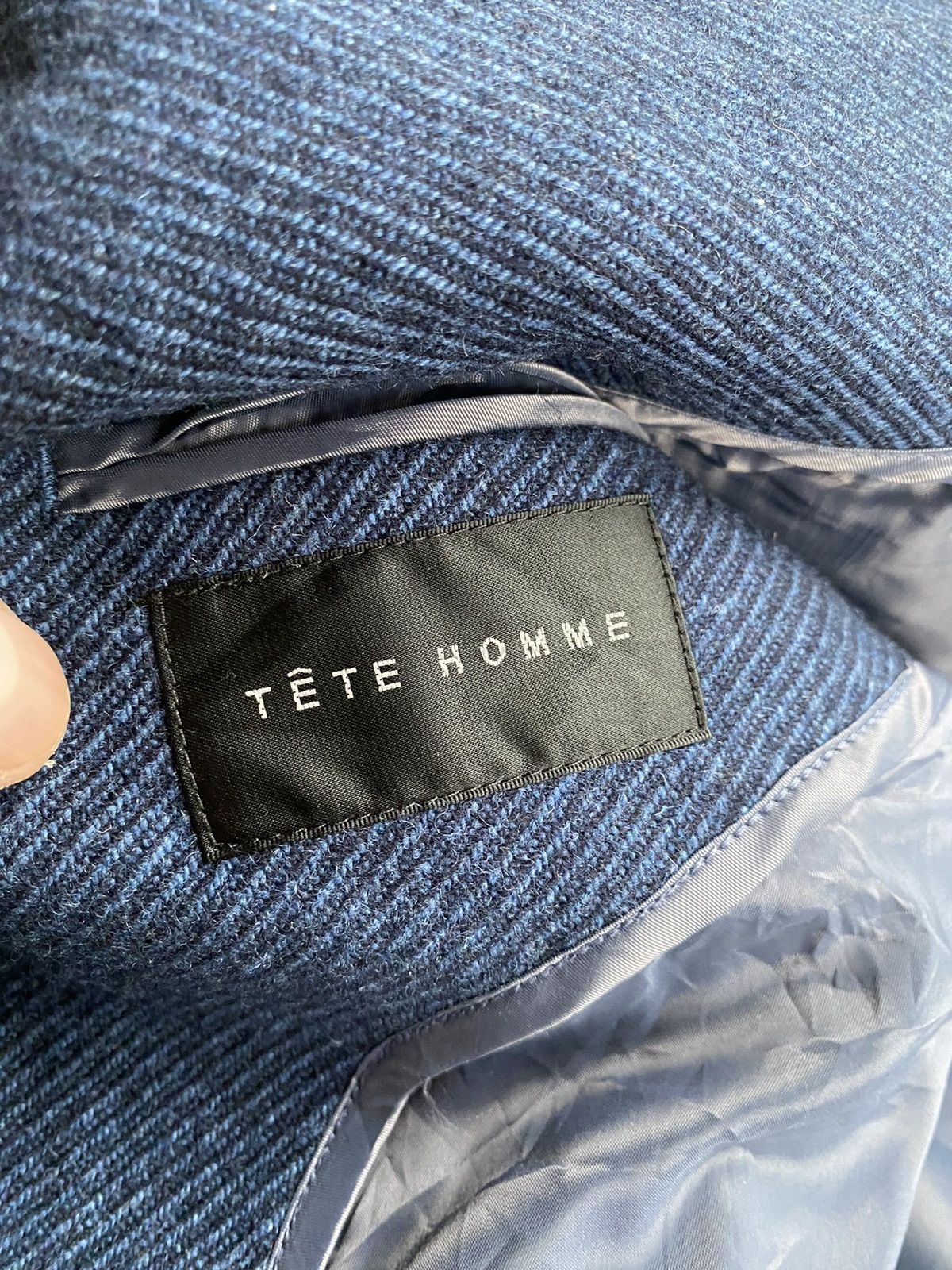 Issey Miyake × Japanese Brand × Tete Homme Tete Homme Wool Long Jacket Size US L / EU 52-54 / 3 - 9 Thumbnail