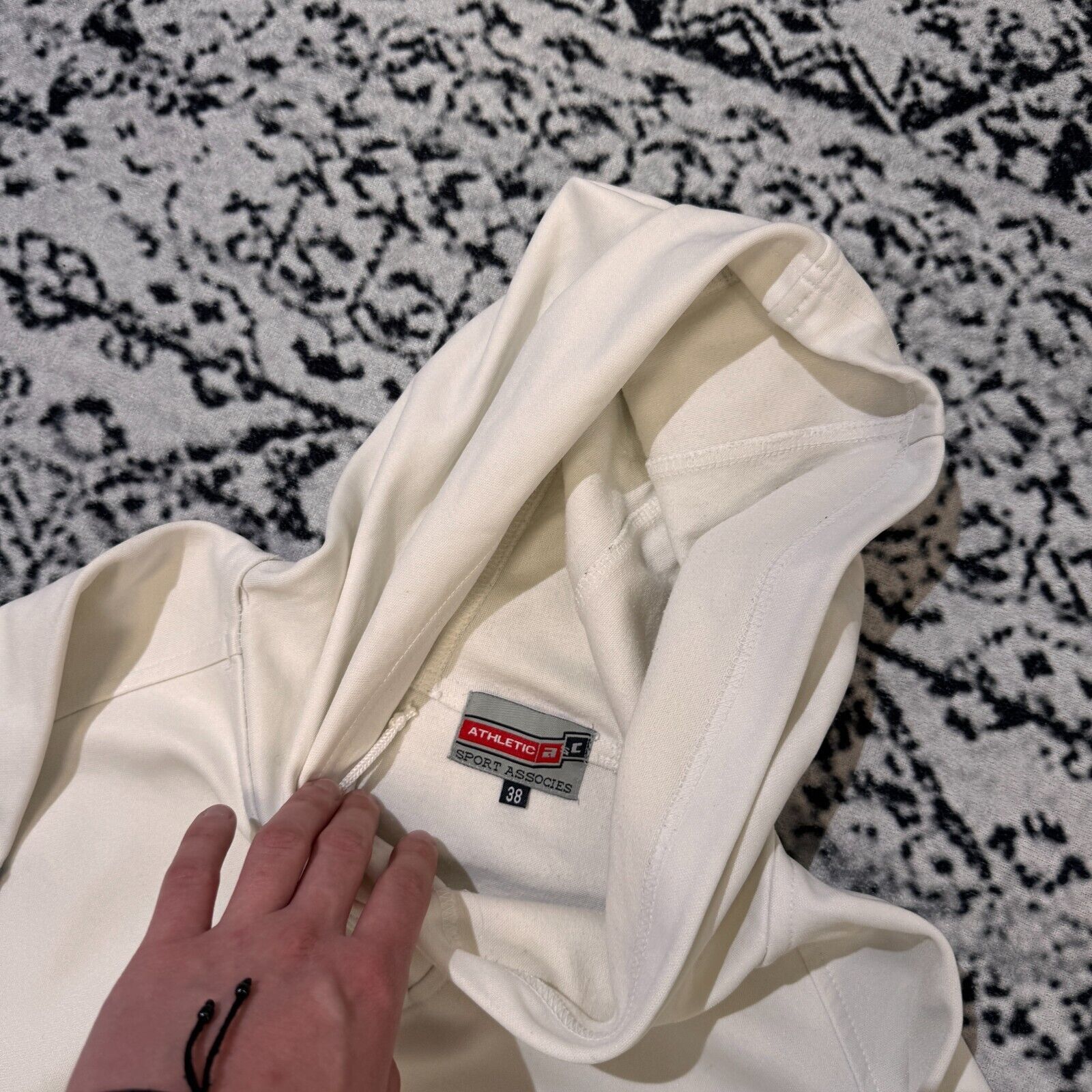 Vintage Vintage White Cotton Hoodie Size XL Asc League Hip Hop Size US XL / EU 56 / 4 - 8 Thumbnail