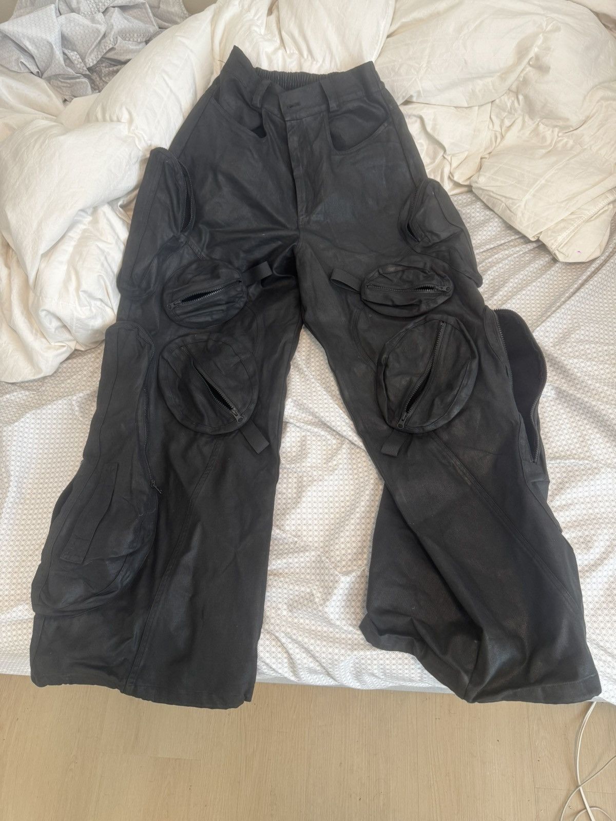 Other Vanguardia avant-garde dark waxed-black wide/loose multi Size US 32 / EU 48 - 5 Thumbnail