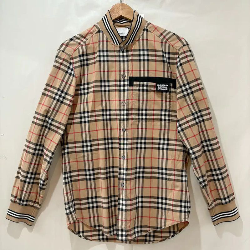 Burberry Khaki Cotton Long Sleeve Shirt