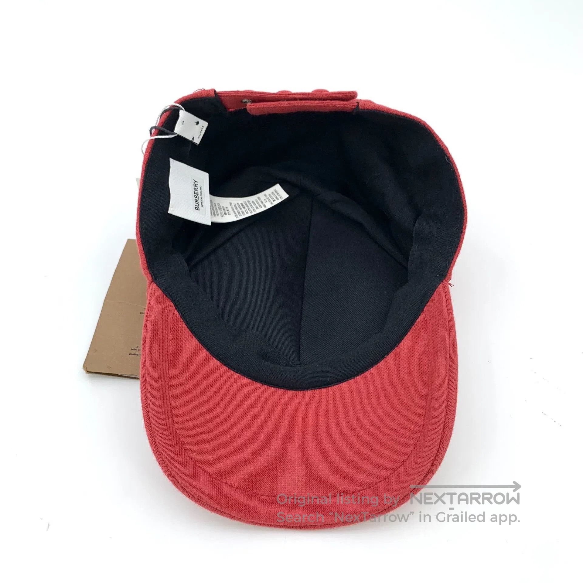 Burberry Burberry Red Tb Embroidered Cotton Cap. Size ONE SIZE - 6 Thumbnail