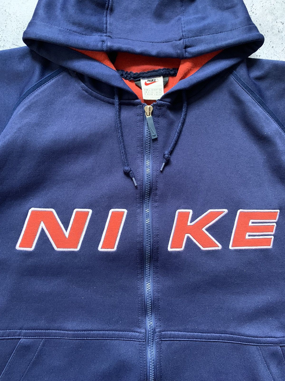 Nike Vintage 90s Nike Zip Hoodie Spell Out Drill Track Jacket USA Size US L / EU 52-54 / 3 - 6 Thumbnail