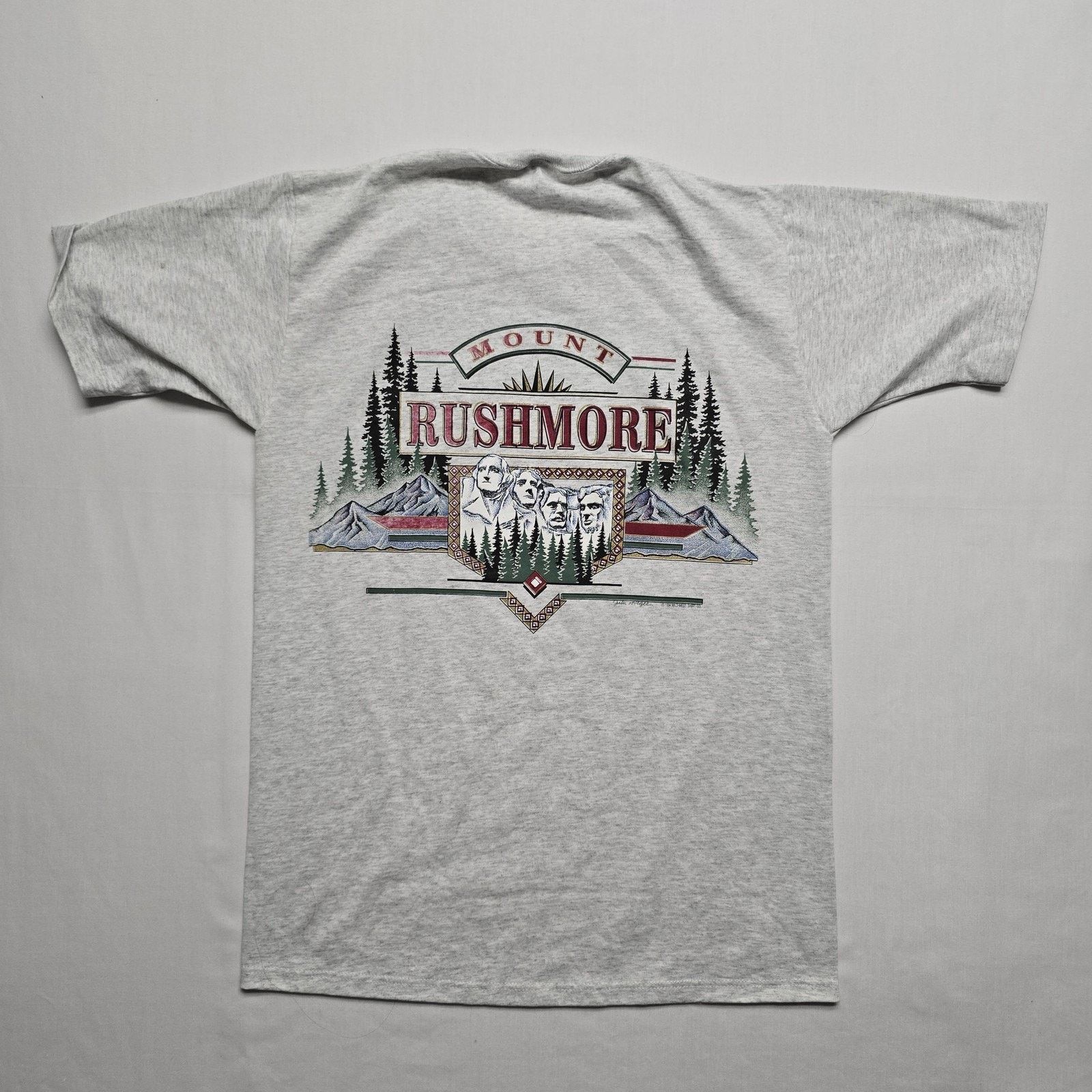 Jerzees Vintage Mount Rushmore Shirt Mens Medium Gray Nature Tee Size US M / EU 48-50 / 2 - 1 Thumbnail