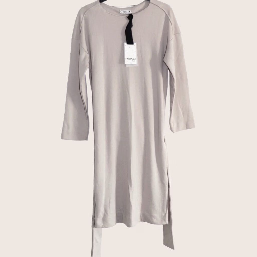 Vintage VINTAGE Otto D’ Ame Jumper Dress UK 14 Womens Ecru Wool Blend Belted New With Tags Size XL / US 12-14 / IT 48-50 - 1 Thumbnail