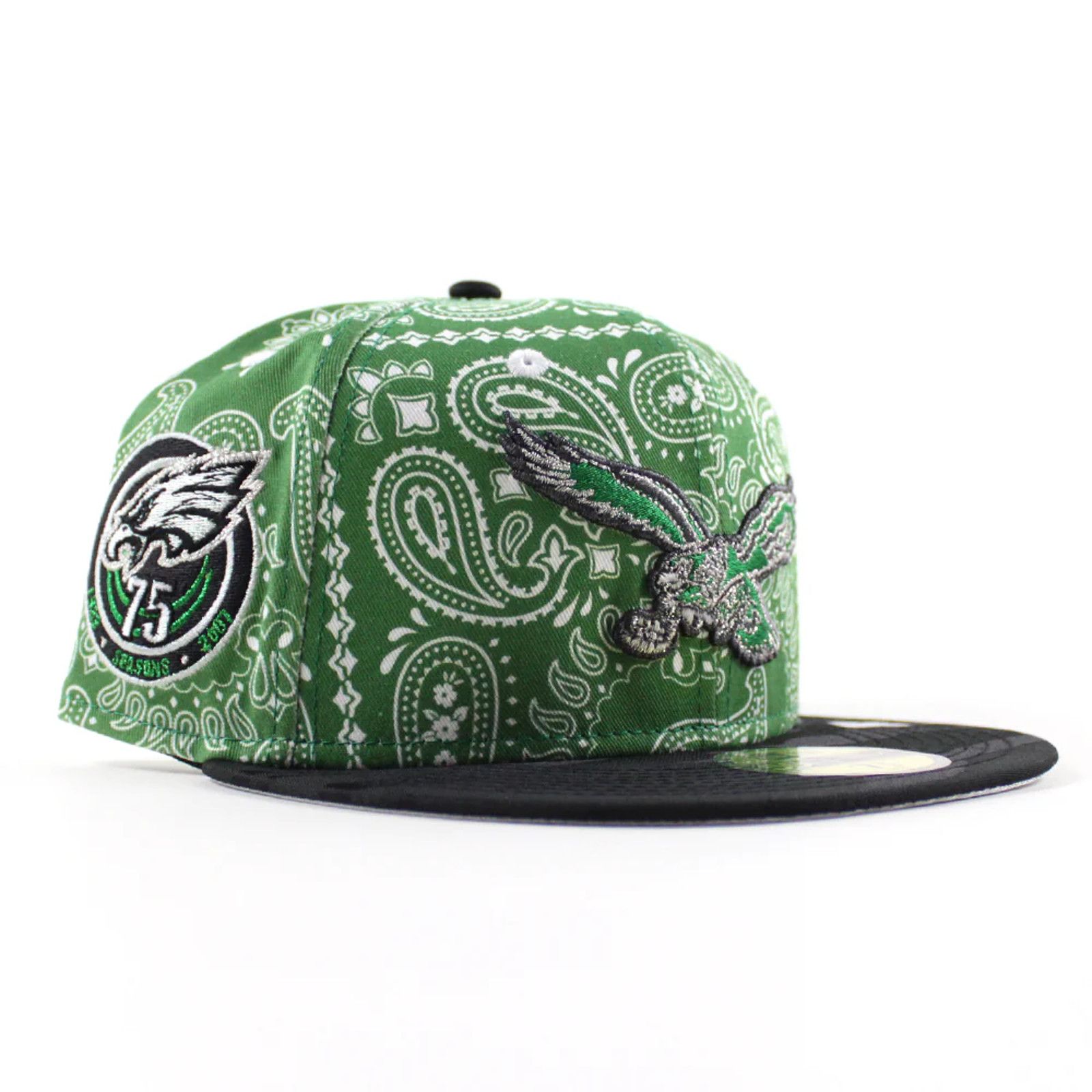 New Era Philadelphia Eagles 75 Years New Era 59FIFTY Hat Sz 7 1/2 Size ONE SIZE - 10 Thumbnail