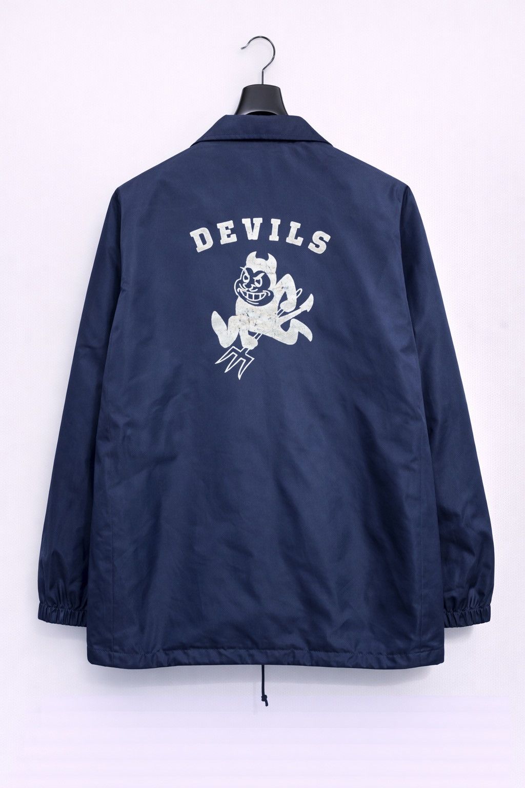 Vintage Vintage DEVILS Navy Coach Jacket – Graphic Print Size US XL / EU 56 / 4 - 1 Thumbnail