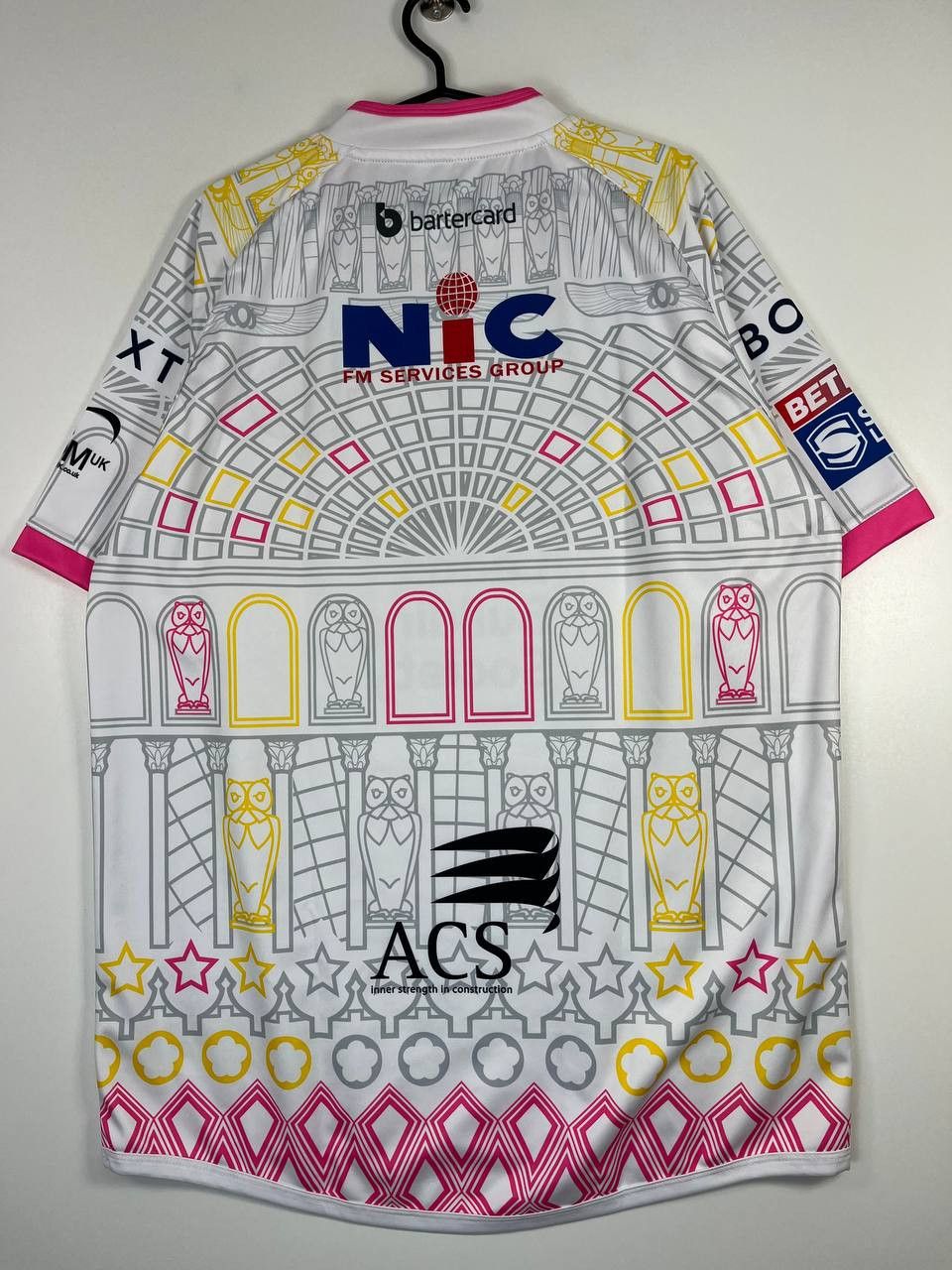 Other OXEN Leeds Rhinos Rugby League White Pink Jersey Size 2XL Size US XXL / EU 58 / 5 - 7 Thumbnail