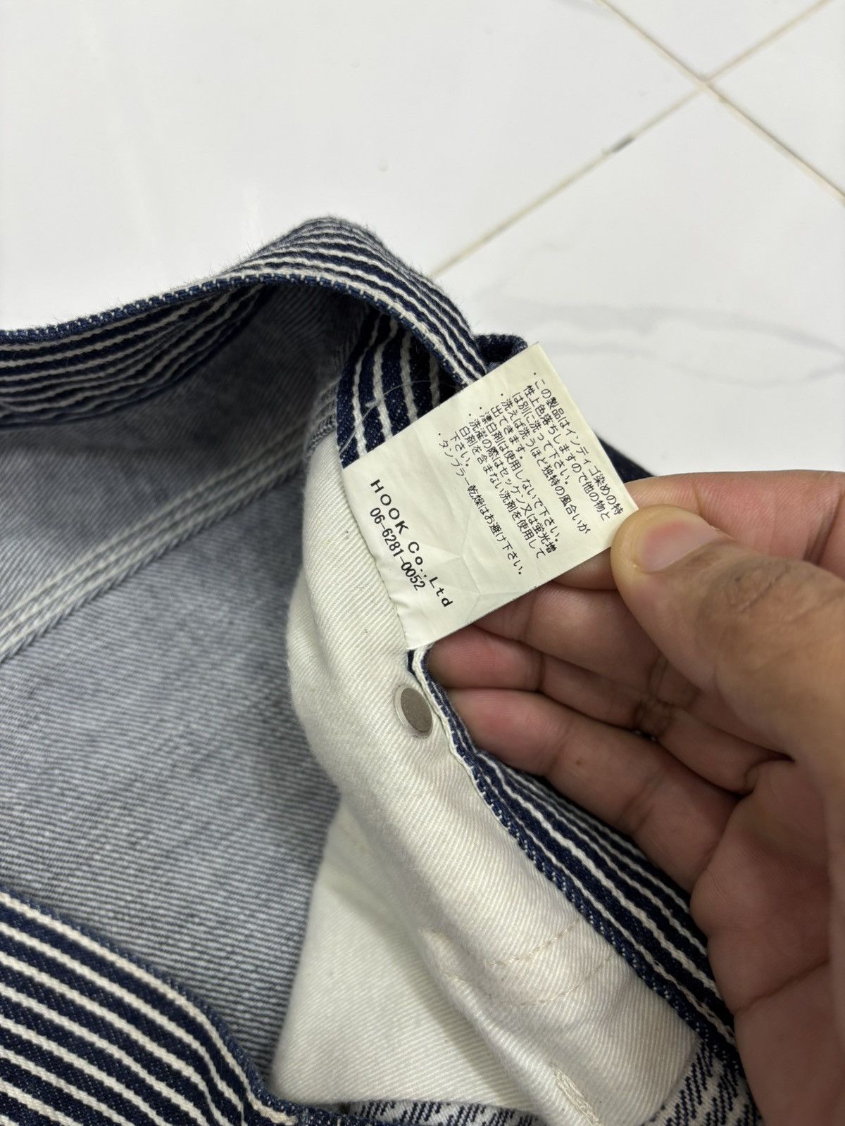 KOJIMA GENES 🔥KOJIMA GENES HICKORY STRIPE WORKWEAR BLUE JEANS Size US 36 / EU 52 - 14 Thumbnail