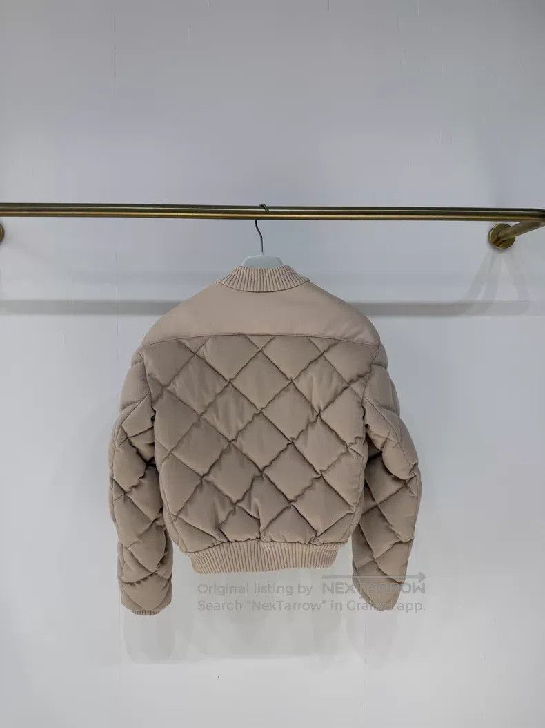 Hermes Hermes Beige Cashmere and Leather Patchwork Diamond Quilte Size XXS / US 00 / IT 34 - 2 Thumbnail