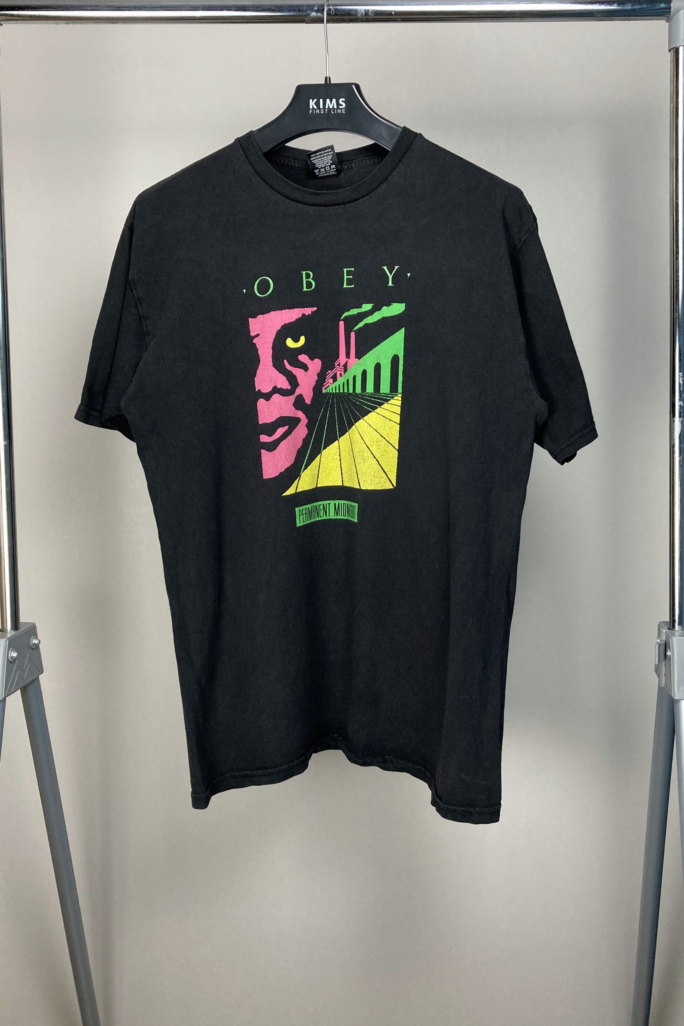 Obey OBEY Permanent Midnight Graphic Print Black Crewneck Tee Size US L / EU 52-54 / 3 - 1 Thumbnail