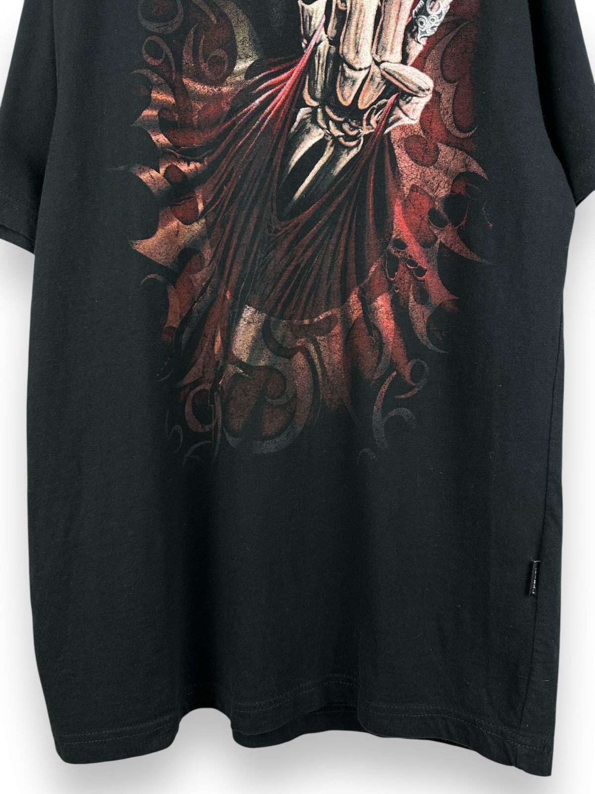Other Vintage Rock Salute Skull Over Print Double Sided T-Shirt Size US L / EU 52-54 / 3 - 11 Thumbnail