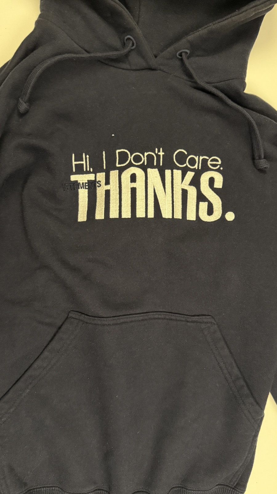 Vetements AW 2019 Vetements Hi. I Dont Care Thanks hoodie Size US XS / EU 42 / 0 - 2 Thumbnail