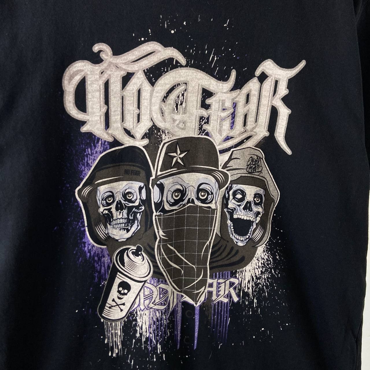 No Fear No Fear Y2K Over Print Black Purple Japanese Style Size US L / EU 52-54 / 3 - 4 Thumbnail