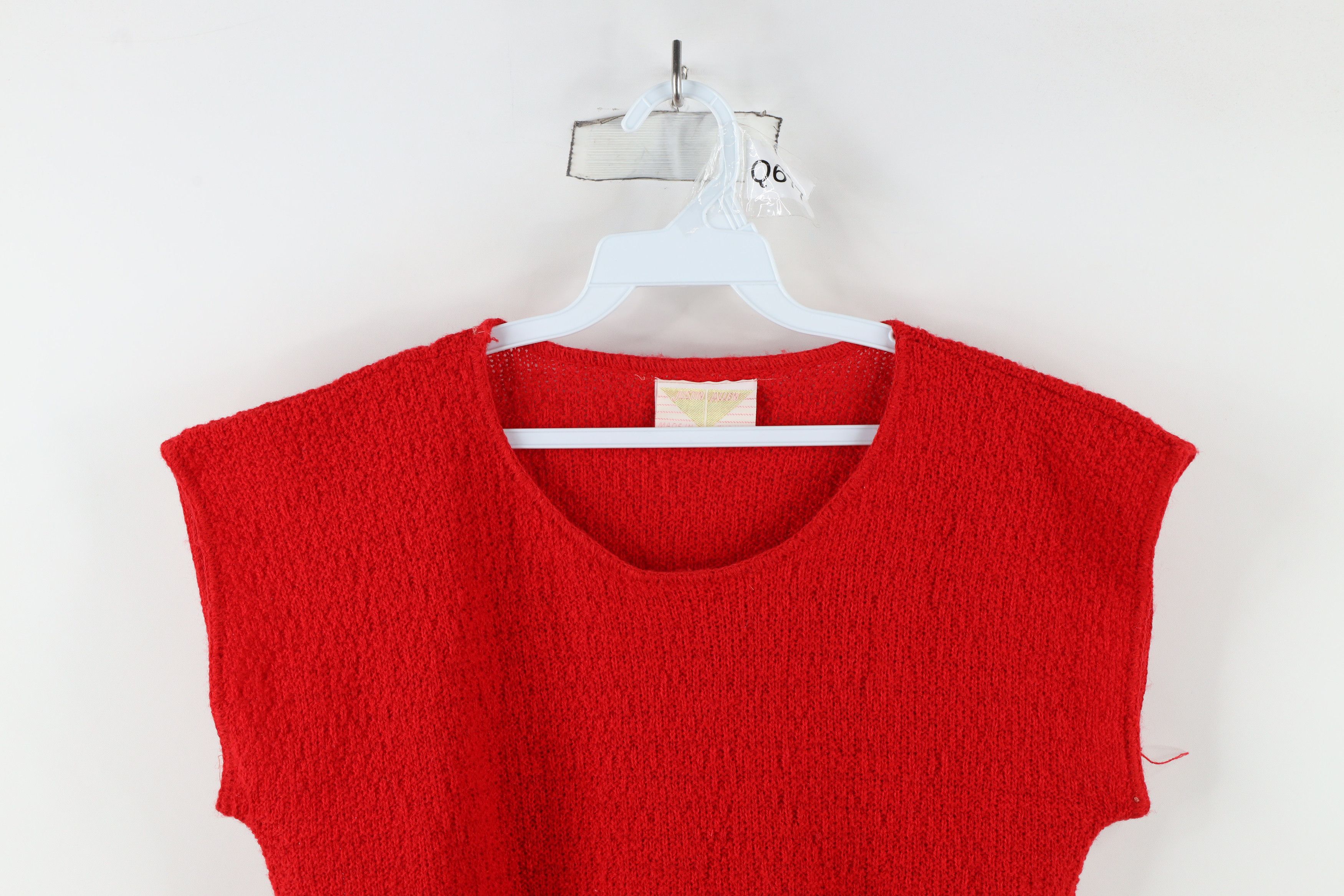 Vintage Vintage 80s 90s Mid Mod Streetwear Knit Sweater Vest Red USA Size S / US 4 / IT 40 - 2 Thumbnail