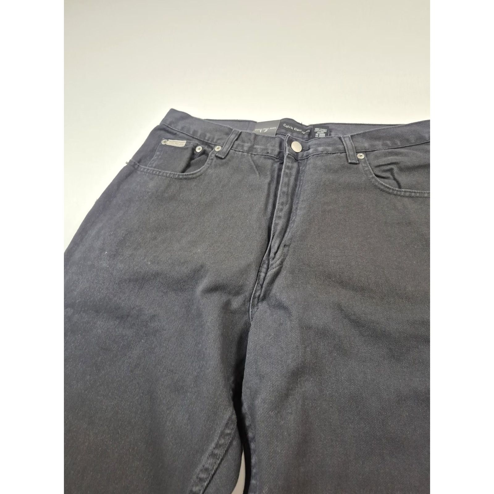 Vintage Calvin Klein Jeans Jeans Mens 34x32 Black High Rise Tapered Leg Denim Easy Fit Size US 34 / EU 50 - 2 Thumbnail