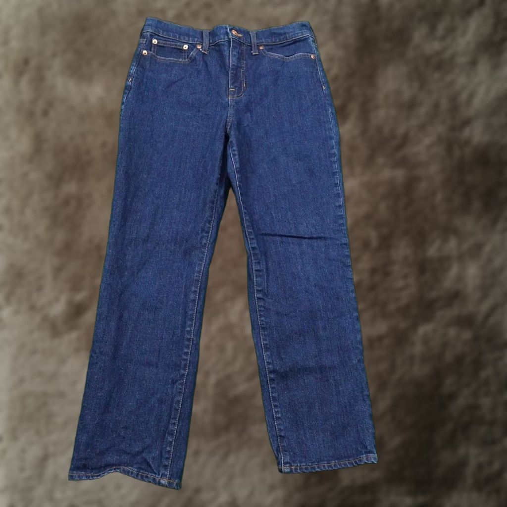 J.Crew J.Crew Men's Classic Straight Jeans 29 Dark Wash Blue Denim Stretch Size US 29 - 1 Thumbnail