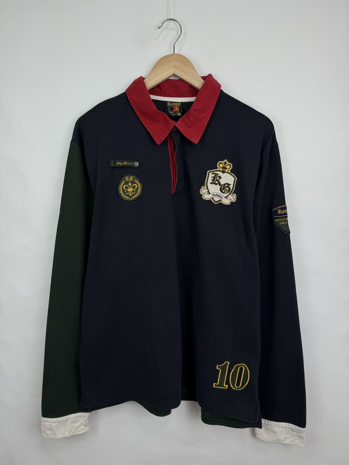 Kangol 🏉🇬🇧 Vintage Kangol British Heritage Rugby Long Sleeve Retro Size US XL / EU 56 / 4 - 3 Thumbnail