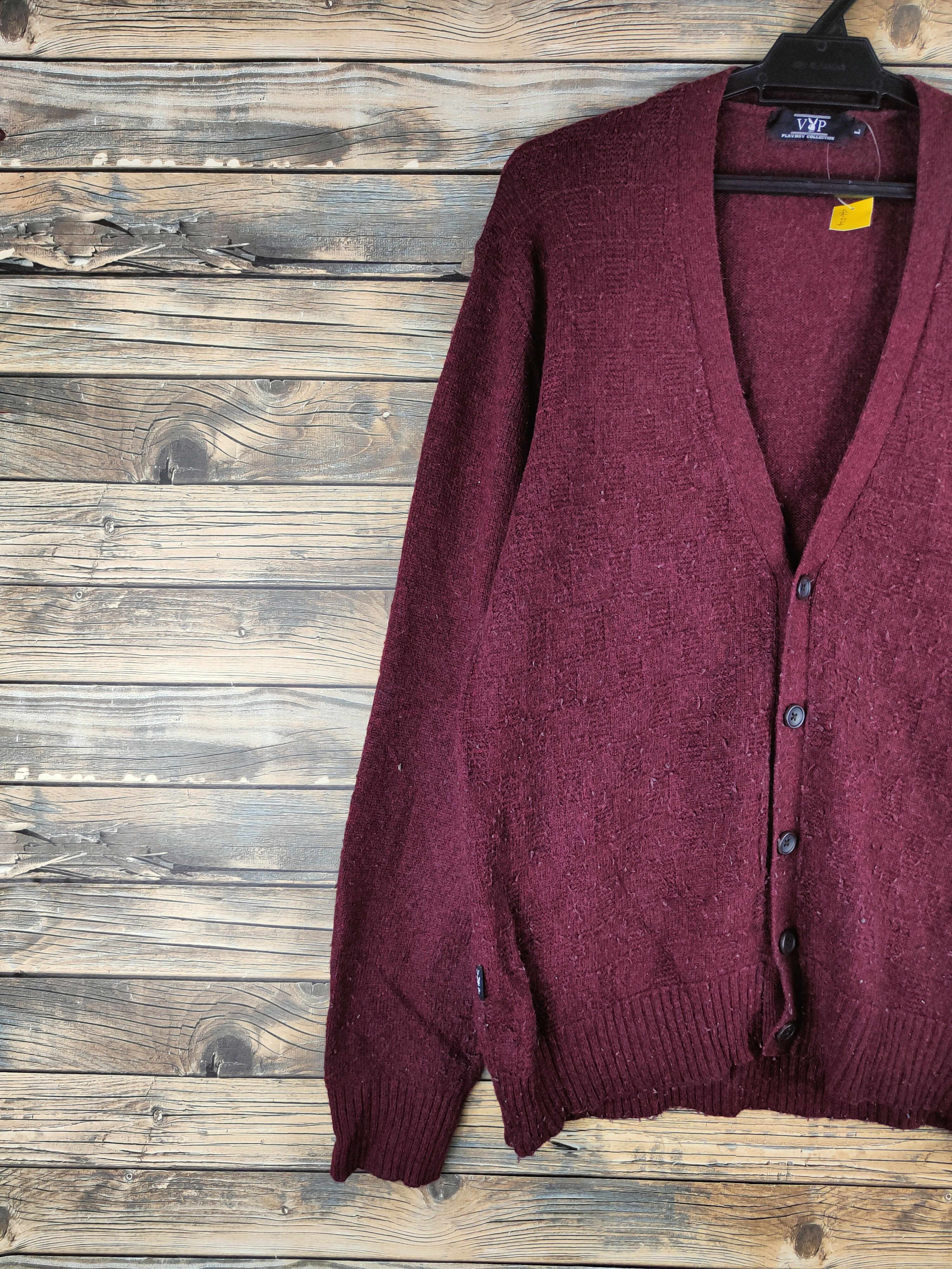Playboy DL Vip Playboy Dark Purple Knitwear Cardigans #46-524 Size US L / EU 52-54 / 3 - 3 Thumbnail
