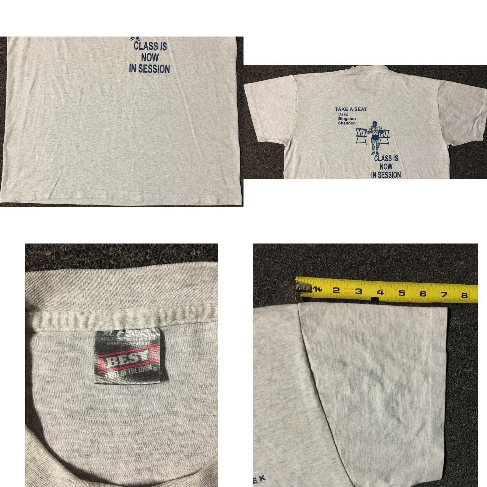 Vintage Vtg 90s Ventana Biotech Faded Shirt XL Bioscience Weight Lifting Grunge Funny PE Shirt XL Gray USA Mens T-Shirt Vintage 90s Grunge Biotech Ventana Size US XL / EU 56 / 4 - 8 Thumbnail