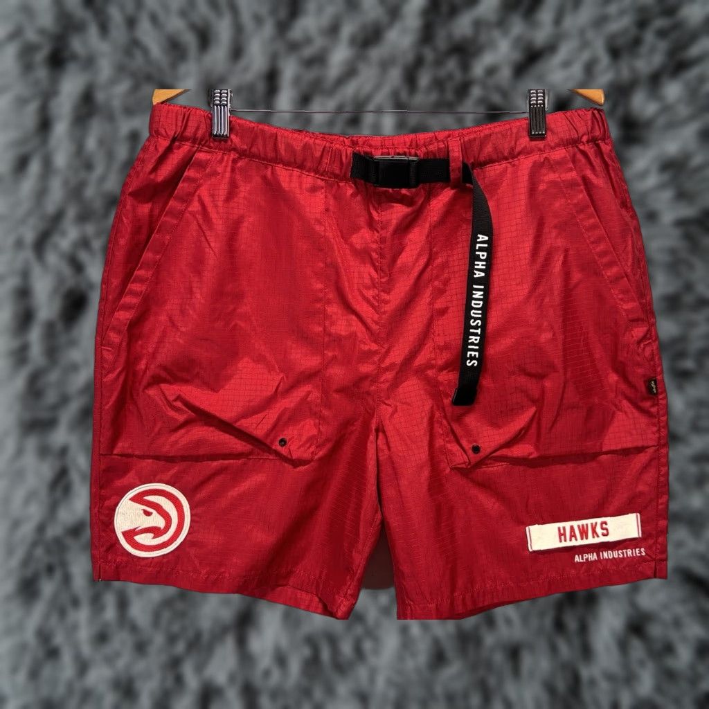 Alpha Industries Alpha Industries Atlanta Hawks Rip Stop Shorts Sz X-Large Mens Red Belted NBA Size US 36 / EU 52 - 1 Thumbnail