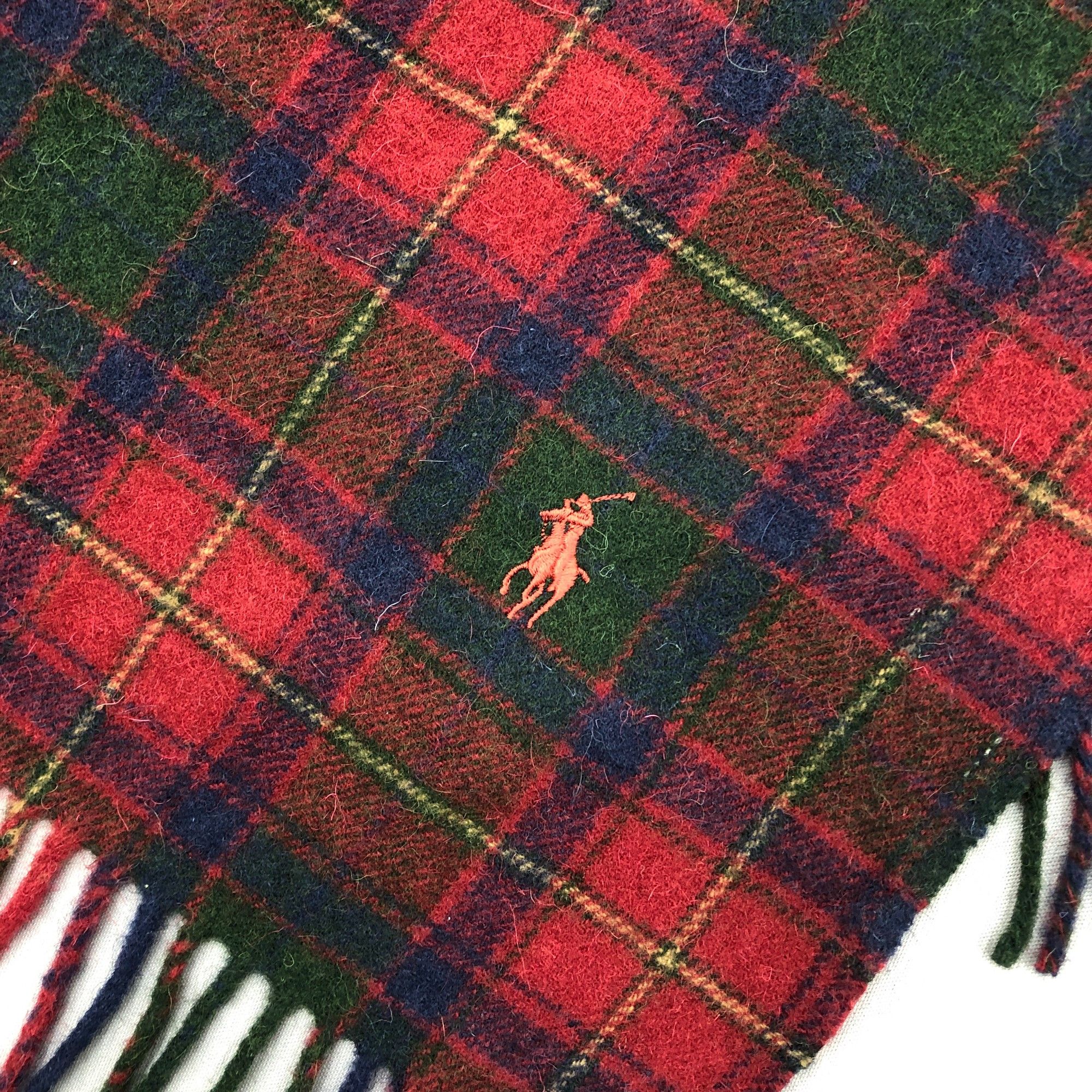 Ralph Lauren Vintage Ralph Lauren Scarf Muffler Wool Plaid Wraps Scarves Size ONE SIZE - 5 Thumbnail