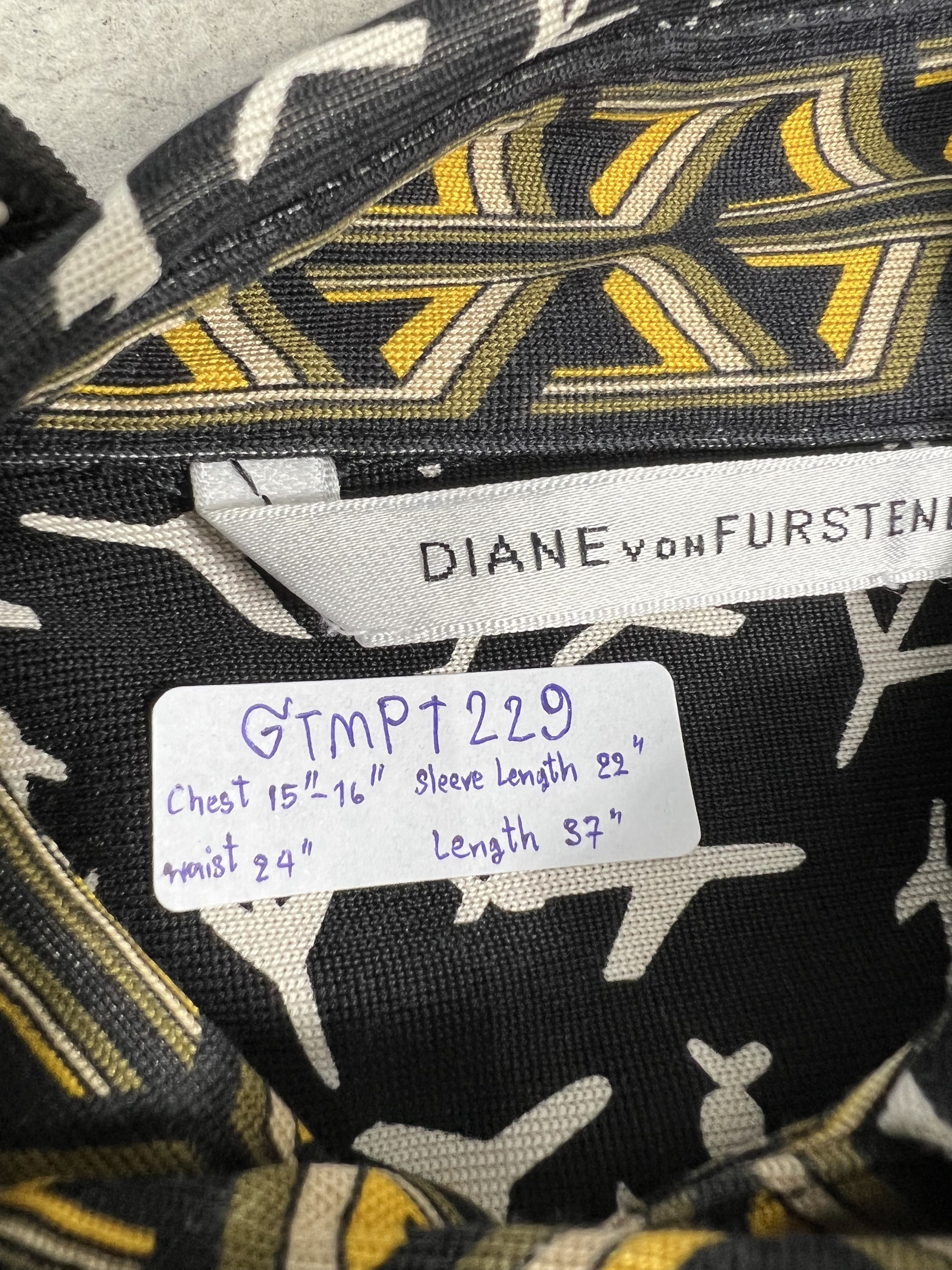 Diane von Furstenberg Diane von Furstenberg Printed Dress With Belt (0) GTMPT229 Size XS / US 0-2 / IT 36-38 - 3 Thumbnail