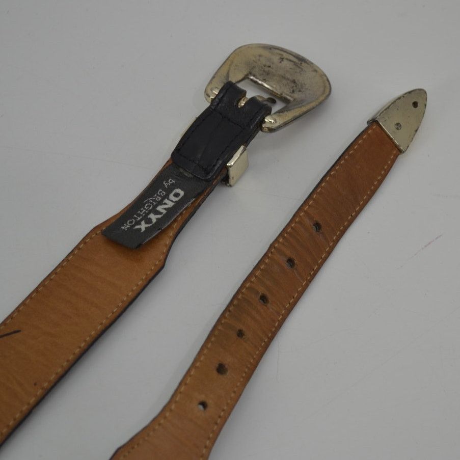 Brighton Brighton Mens Leather Belt USA Croc Embossed Dress Causal 40 Size 40 - 3 Thumbnail