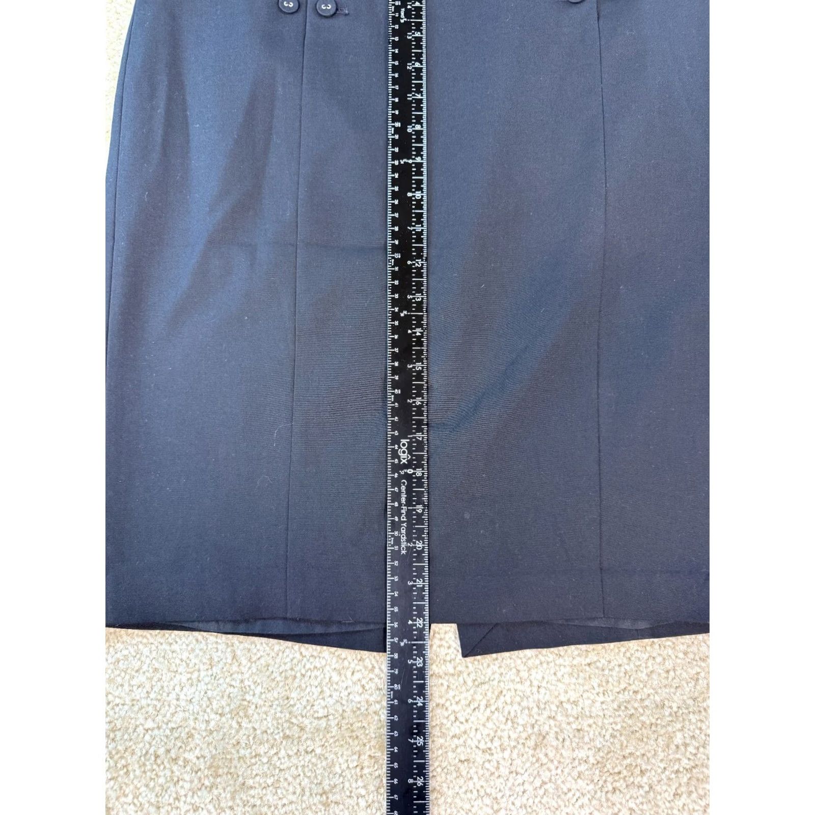 Vintage The Limited Skirt Knee Length Black Lined Slit Size 8 Pencil Straight D277 Women Size 30" / US 8 / IT 44 - 7 Thumbnail