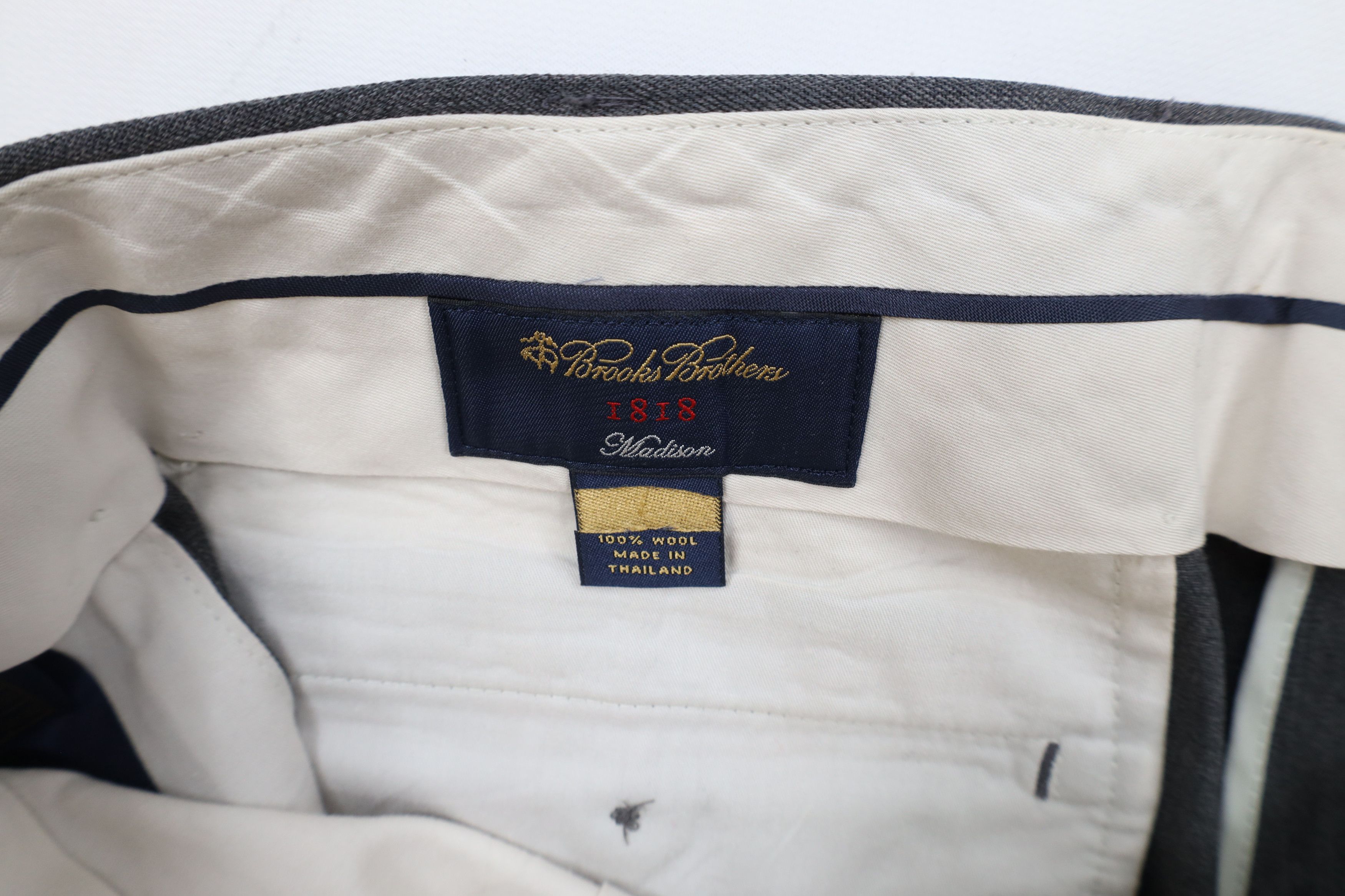 Brooks Brothers × Vintage Vintage Brooks Brothers Madison Wide Leg Chino Pants Gray Size US 34 / EU 50 - 6 Thumbnail