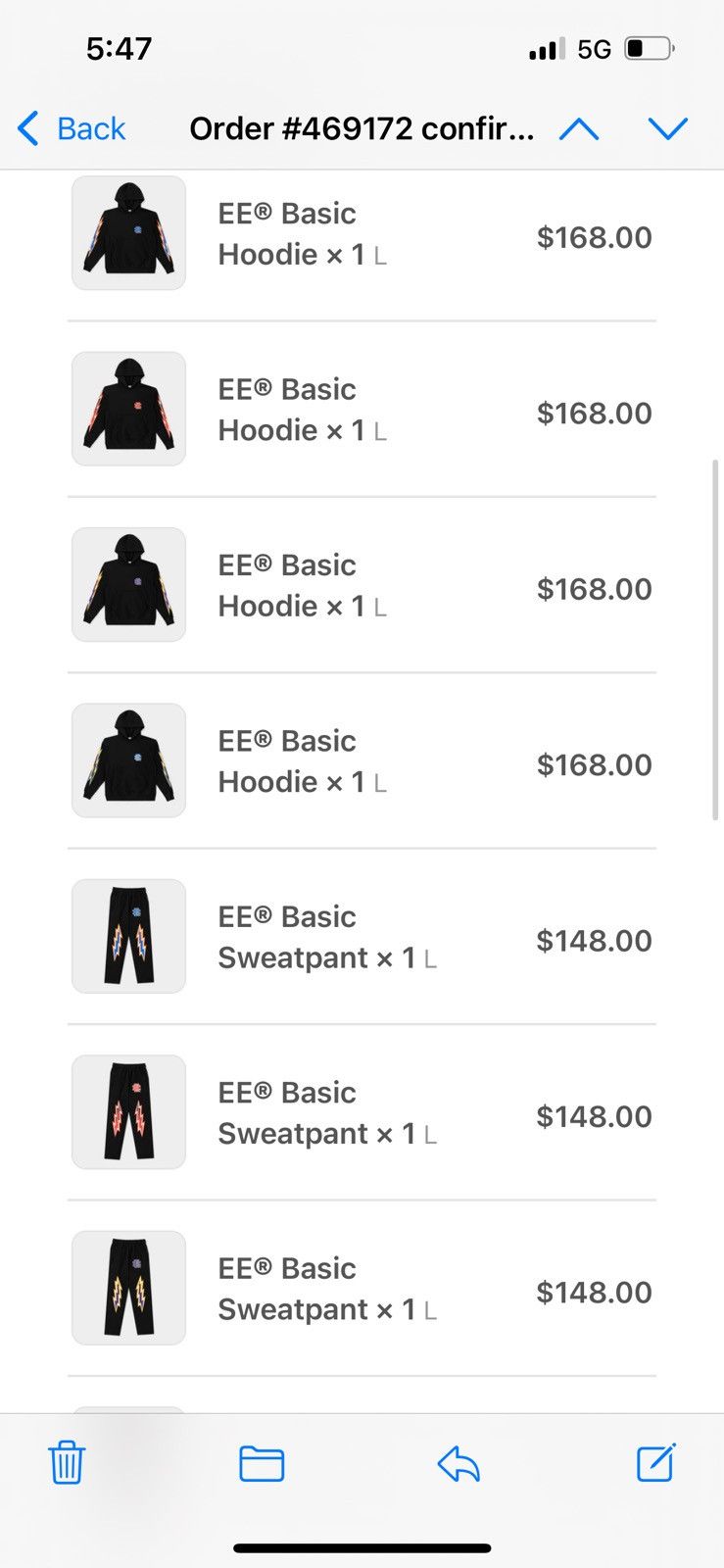 Eric Emanuel Eric Emanuel EE black w blue lightning bolt sweatpants large Size US 32 / EU 48 - 2 Thumbnail