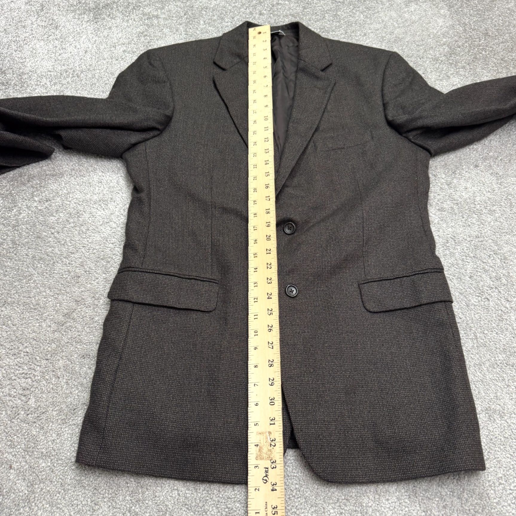 Joseph Joseph & Feiss Blazer Jacket Mens 42 long Brown Lambswool Classic Workwear Size 42R - 7 Thumbnail