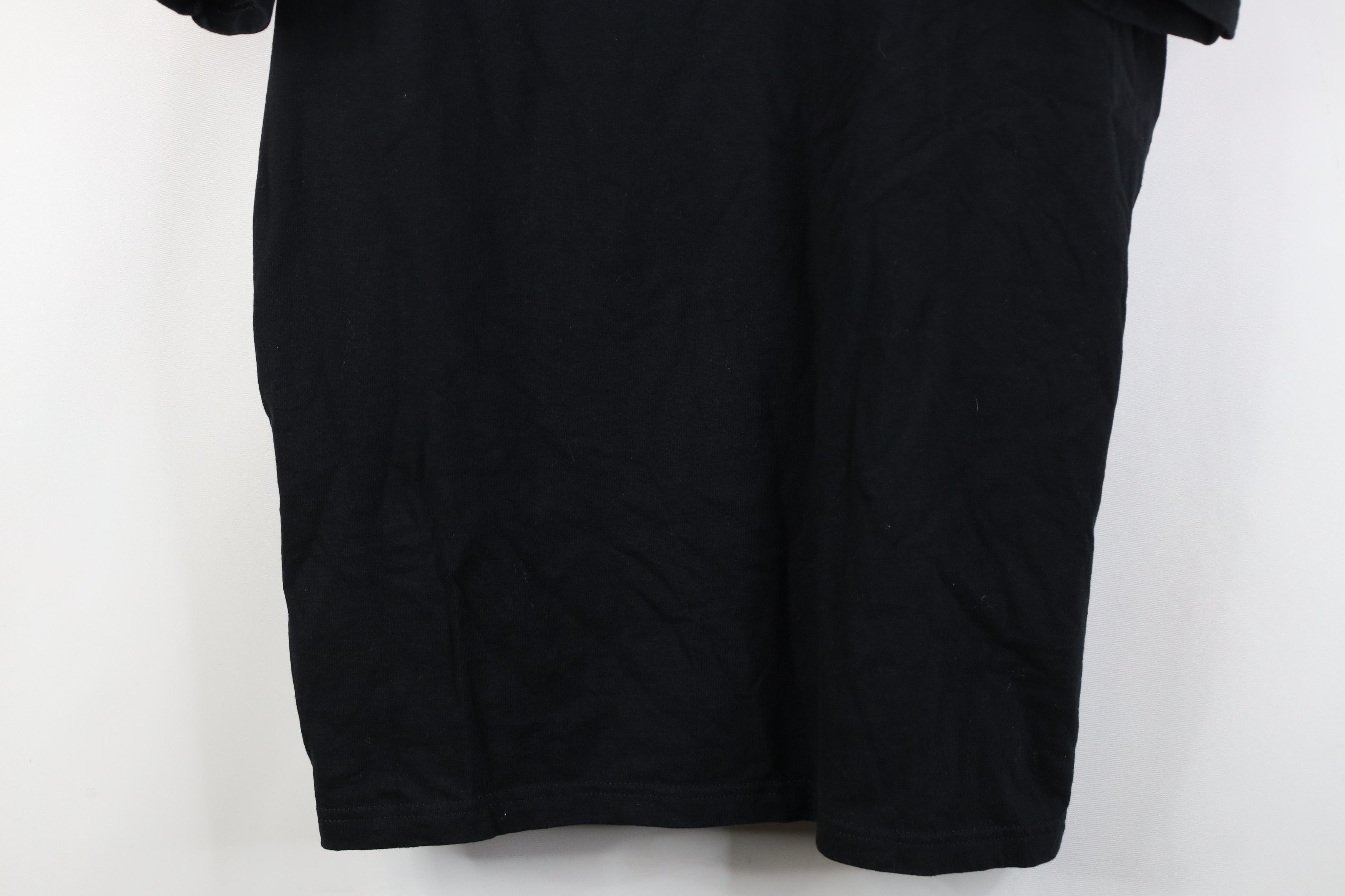 Vintage Vintage 90s Y2K Streetwear Blank Heavy Cotton T-Shirt Black Size US XL / EU 56 / 4 - 3 Thumbnail