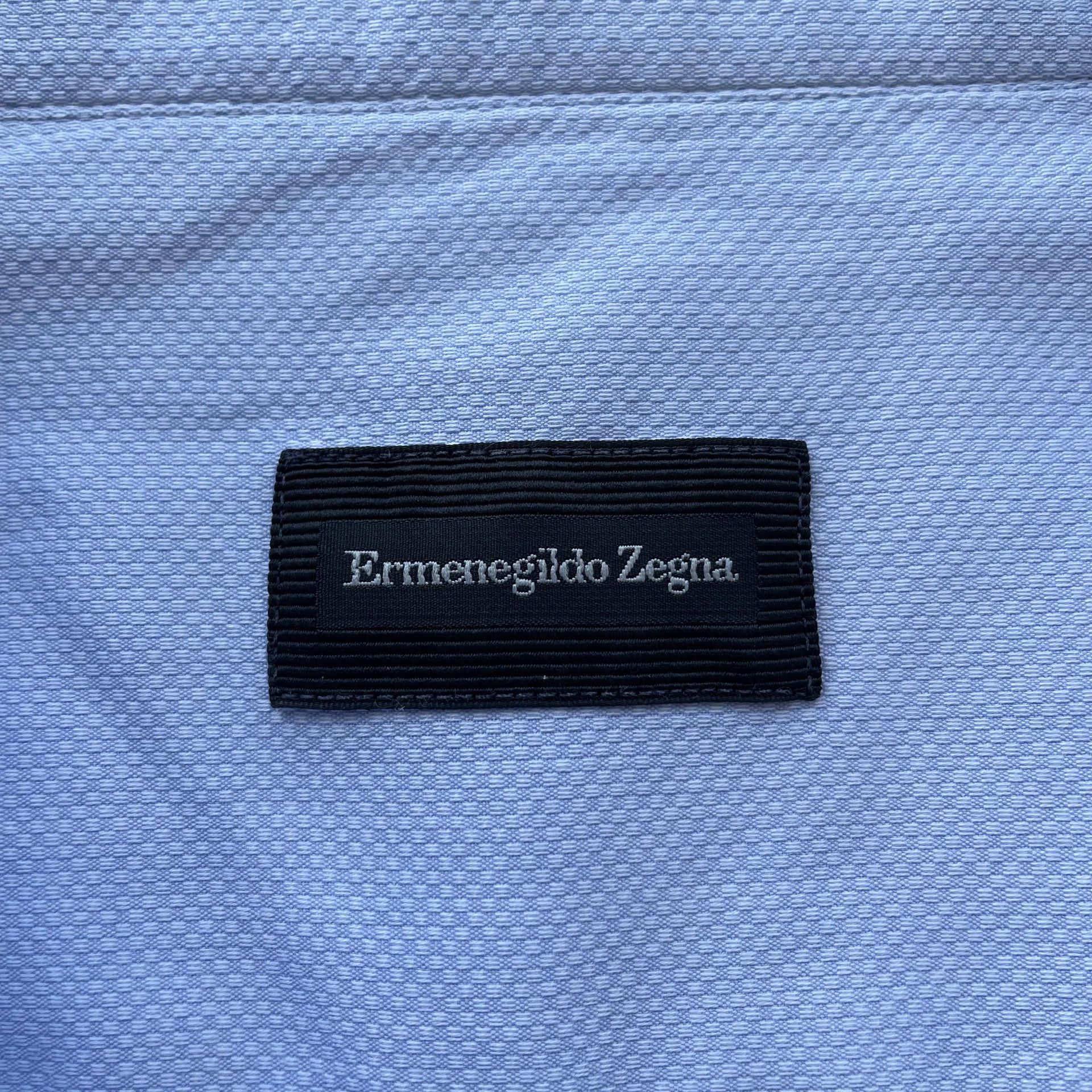 Ermenegildo Zegna 99 New Zegna Blue LS Shirt Men's Size 43 Size US S / EU 44-46 / 1 - 5 Thumbnail